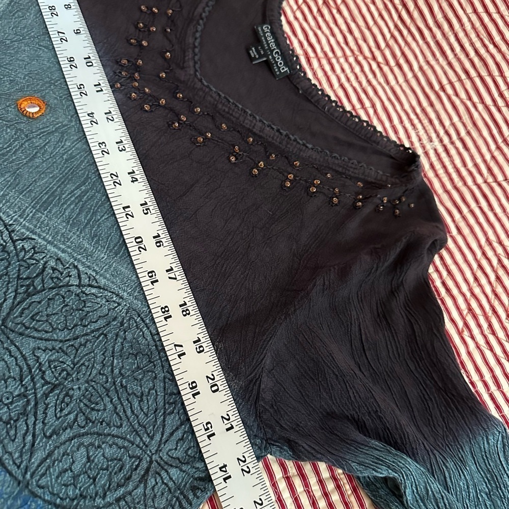 Chic Blue and Gray Women's Tunic - Picture 5 of 10